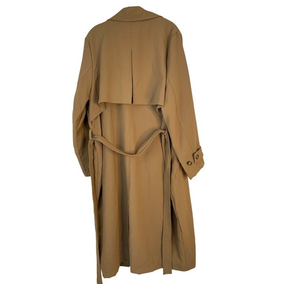 Bagatelle Collection Womens Double-Breast Knit Camel Trench Coat 2X RX10638 EUC - Picture 6 of 11
